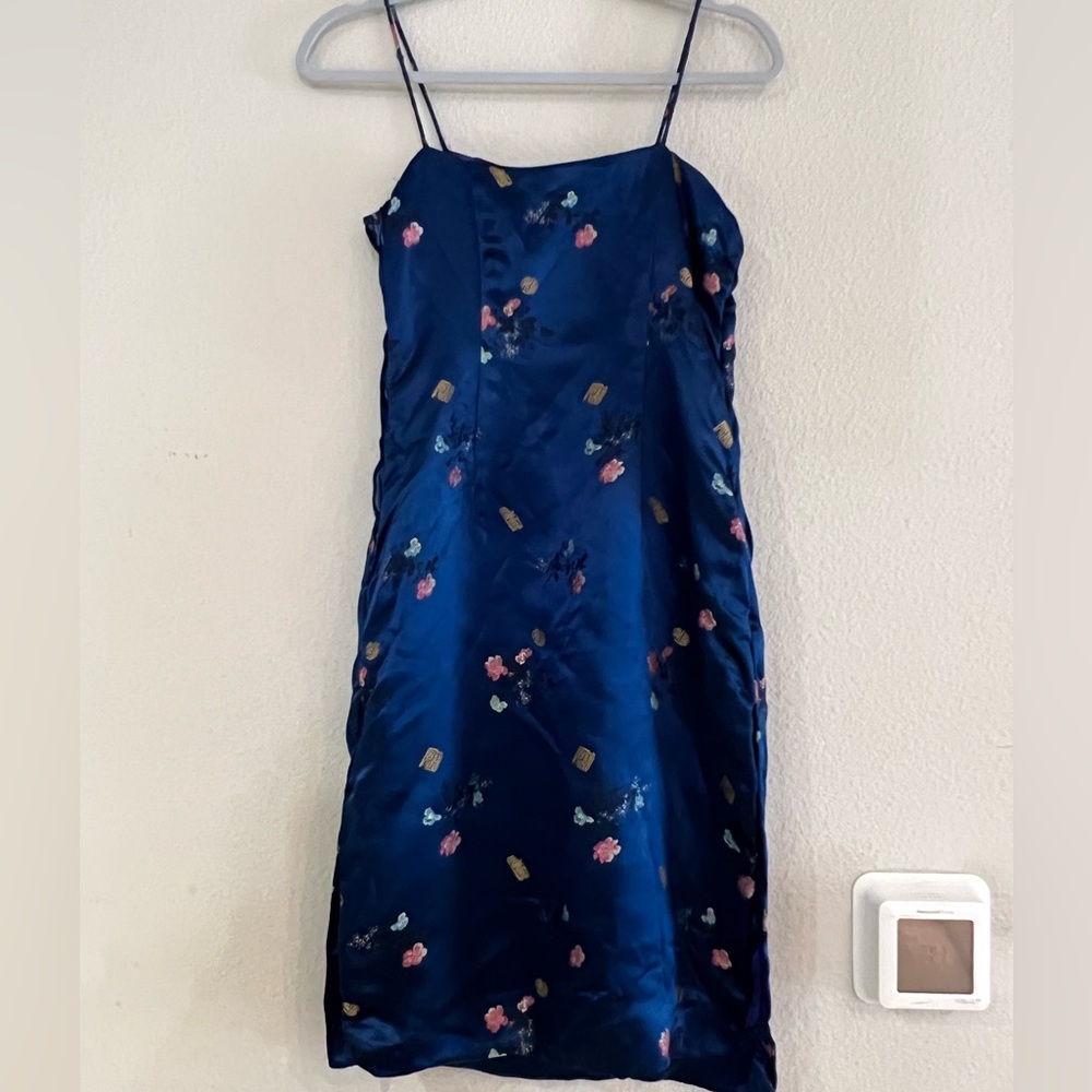 Vintage 1940s Du Barry Floral embriodery Slip evening Dress